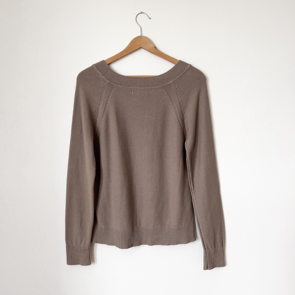 Banana Republic Brown Organic Cotton Long Sleeve Sweater Classic Sustainable - Picture 3 of 11
